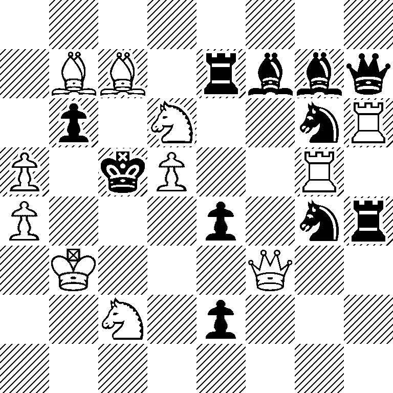 8/1BB1rbbq/1p1N2nR/P1kP2R1/P3p1nr/1K3Q2/2N1p3/8
