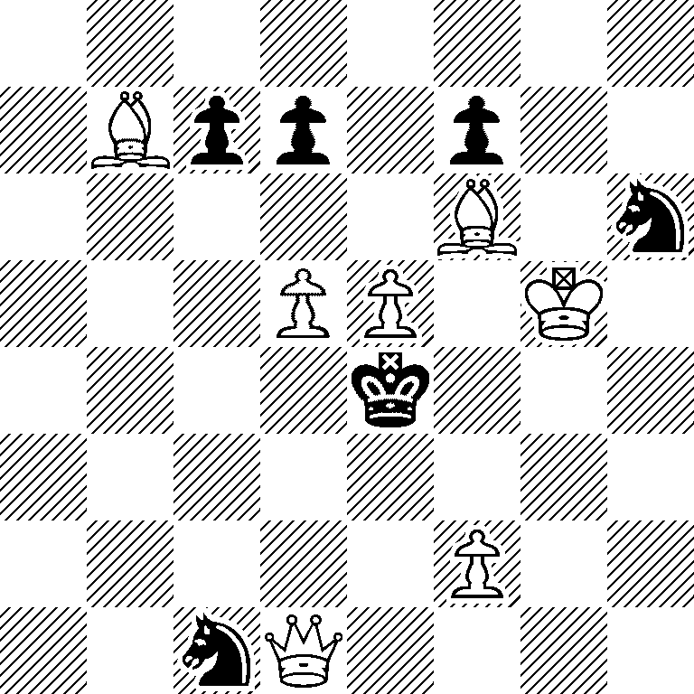 8/1Bpp1p2/5B1n/3PP1K1/4k3/8/5P2/2nQ4