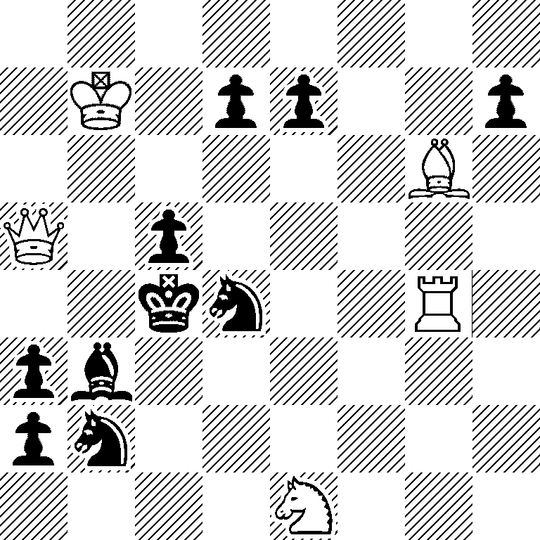 8/1K1pp2p/6B1/Q1p5/2kn2R1/pb6/pn6/4N3