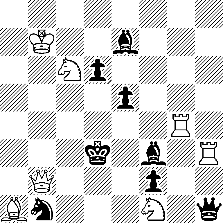 8/1K2b3/2Np4/4p3/6R1/3k1b1R/1Q3p2/Bn3N1q