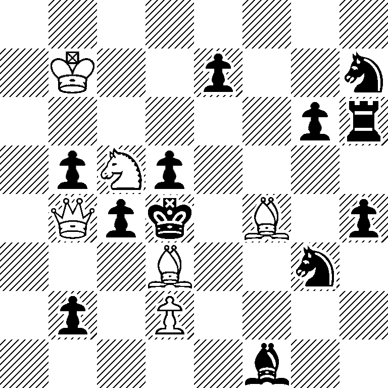 8/1K2p2n/6pr/1pNp4/1Qpk1B1p/3B2n1/1p1P4/5b2