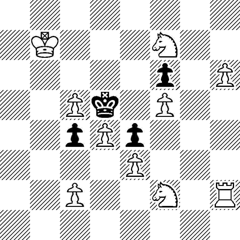 8/1K3N2/5p1P/2Pk1P2/2pPp3/4P3/2P2N1R/8