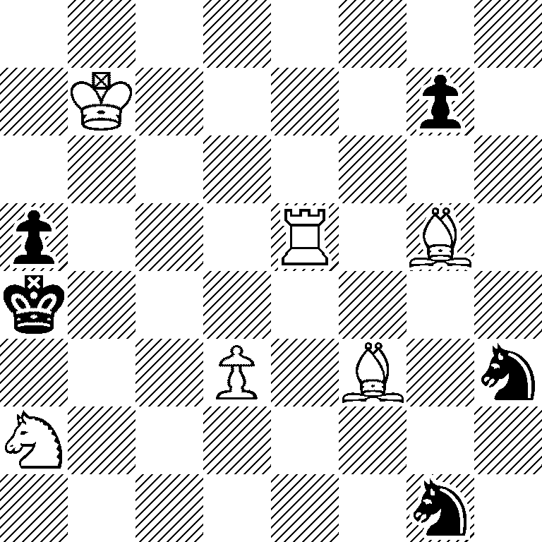 8/1K4p1/8/p3R1B1/k7/3P1B1n/N7/6n1