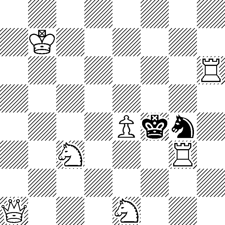 8/1K6/7R/8/4Pkn1/2N3R1/8/Q3N3