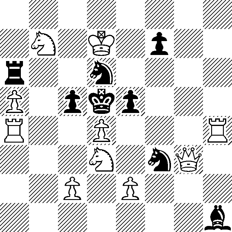 8/1N1K1p2/r2n4/P1pkp3/R2P3R/3N1nQ1/2P1P3/7b