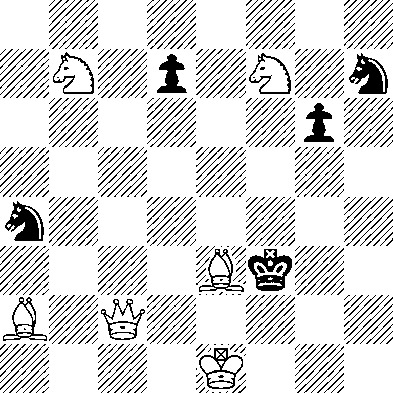8/1N1p1N1n/6p1/8/n7/4Bk2/B1Q5/4K3