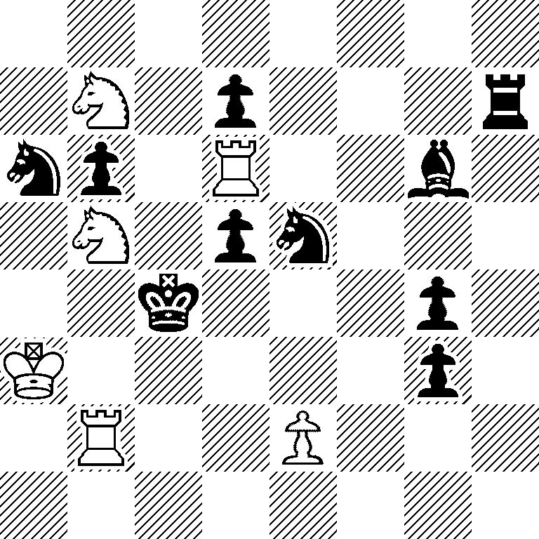 8/1N1p3r/np1R2b1/1N1pn3/2k3p1/K5p1/1R2P3/8