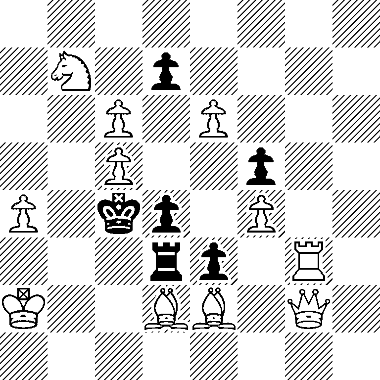 8/1N1p4/2P1P3/2P2p2/P1kp1P2/3rp1R1/K2BB1Q1/8