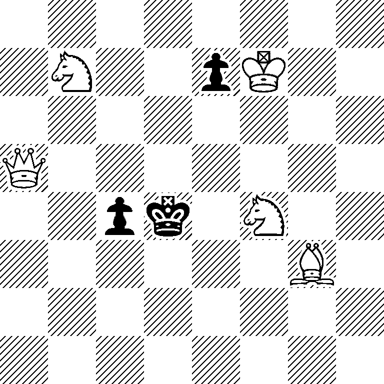 8/1N2pK2/8/Q7/2pk1N2/6B1/8/8