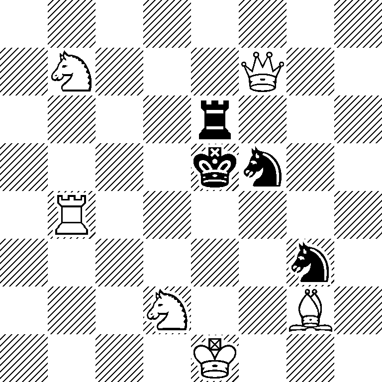 8/1N3Q2/4r3/4kn2/1R6/6n1/3N2B1/4K3