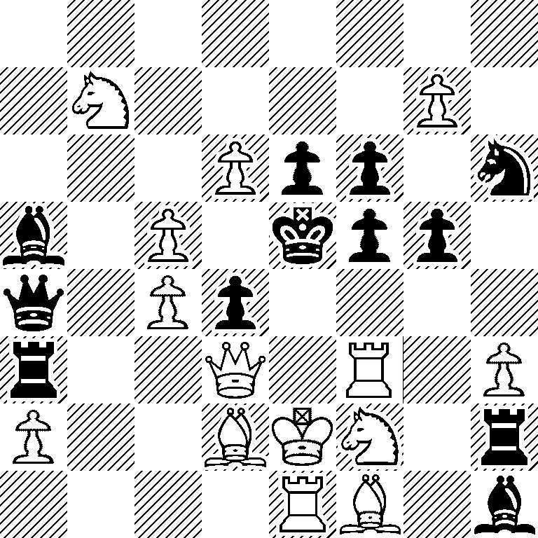 8/1N4P1/3Ppp1n/b1P1kpp1/q1Pp4/r2Q1R1P/P2BKN1r/4RB1b