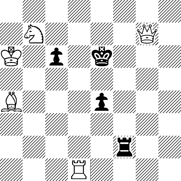 8/1N4Q1/K1p1k3/8/B3p3/8/5r2/3R4