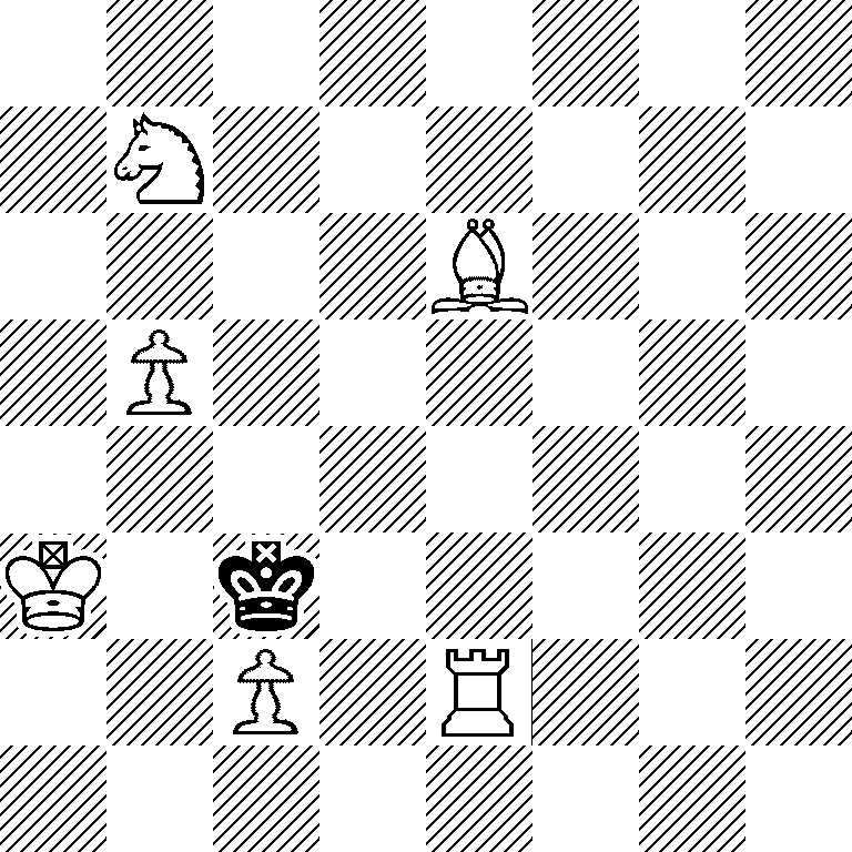8/1N6/4B3/1P6/8/K1k5/2P1R3/8