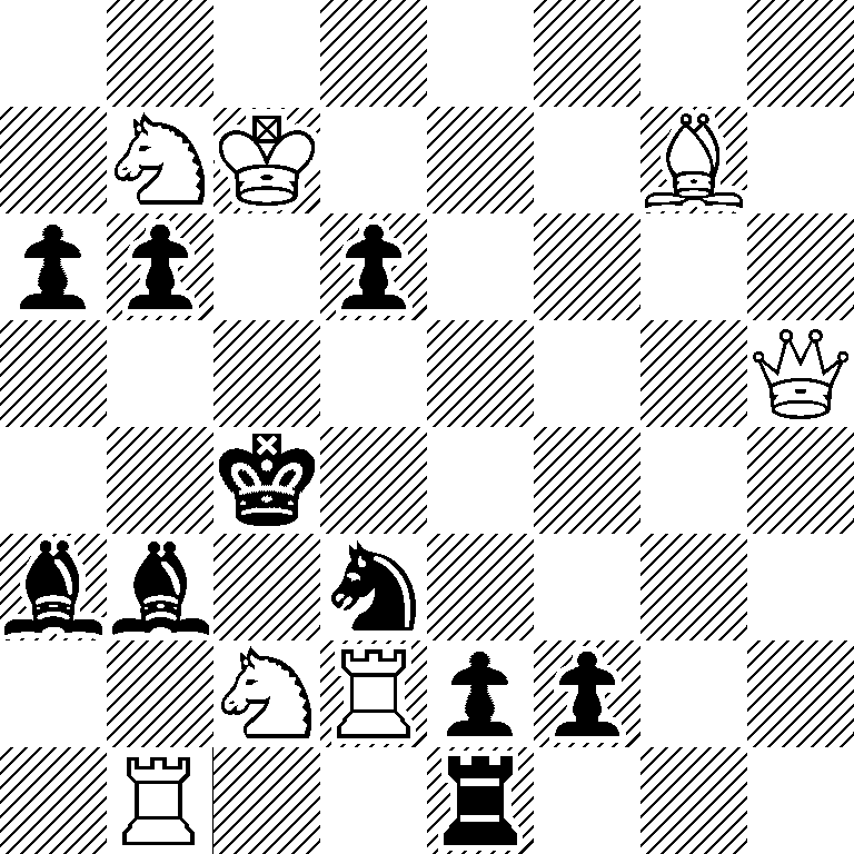 8/1NK3B1/pp1p4/7Q/2k5/bb1n4/2NRpp2/1R2r3