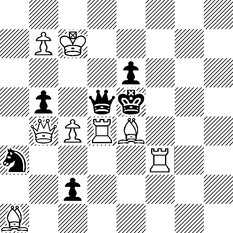 8/1PK5/4p3/1p1qk3/1QPRB3/n4R2/2p5/B7