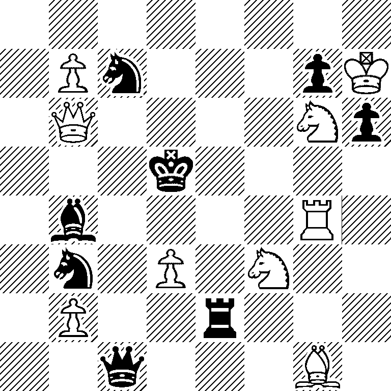 8/1Pn3pK/1Q4Np/3k4/1b4R1/1n1P1N2/1P2r3/2q3B1