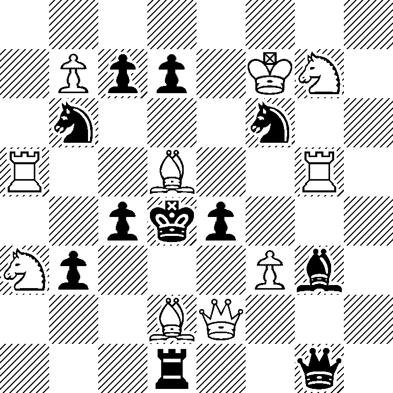 8/1Ppp1KN1/1n3n2/R2B2R1/2pkp3/Np3Pb1/3BQ3/3r2q1