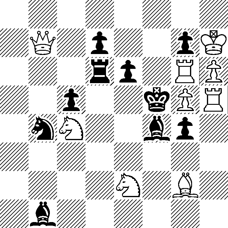8/1Q1p2pK/3rp1RP/2p2kPR/1nN2bp1/8/4N1B1/1b6