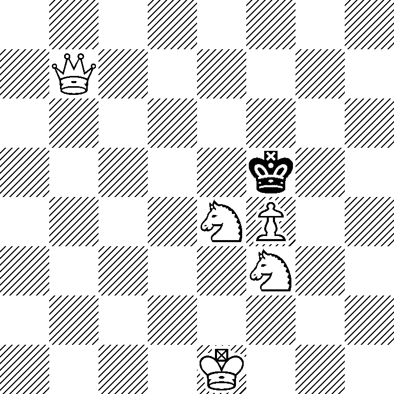 8/1Q6/8/5k2/4NP2/5N2/8/4K3