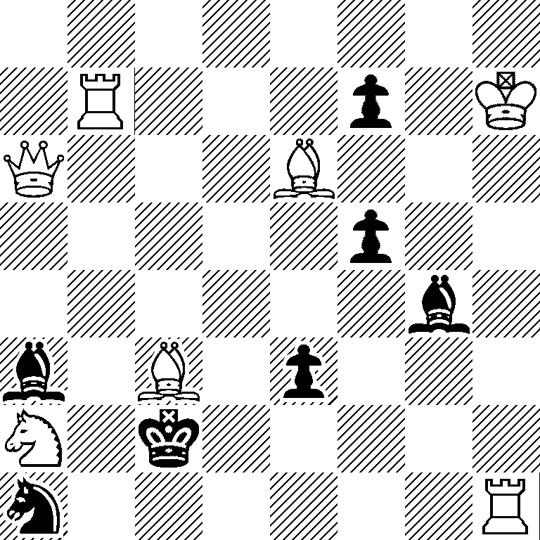 8/1R3p1K/Q3B3/5p2/6b1/b1B1p3/N1k5/n6R