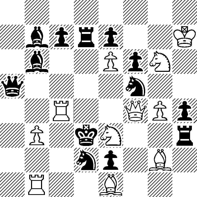 8/1bprp2K/1b2PpN1/q4n2/2R2QPp/1P1kN2r/3np1B1/1R2B3