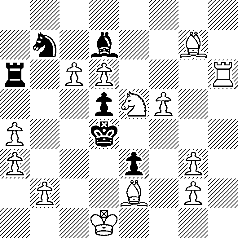 8/1n1b2B1/r1PP3R/3pNP2/P2k4/P3p1P1/1P2B1P1/3K4