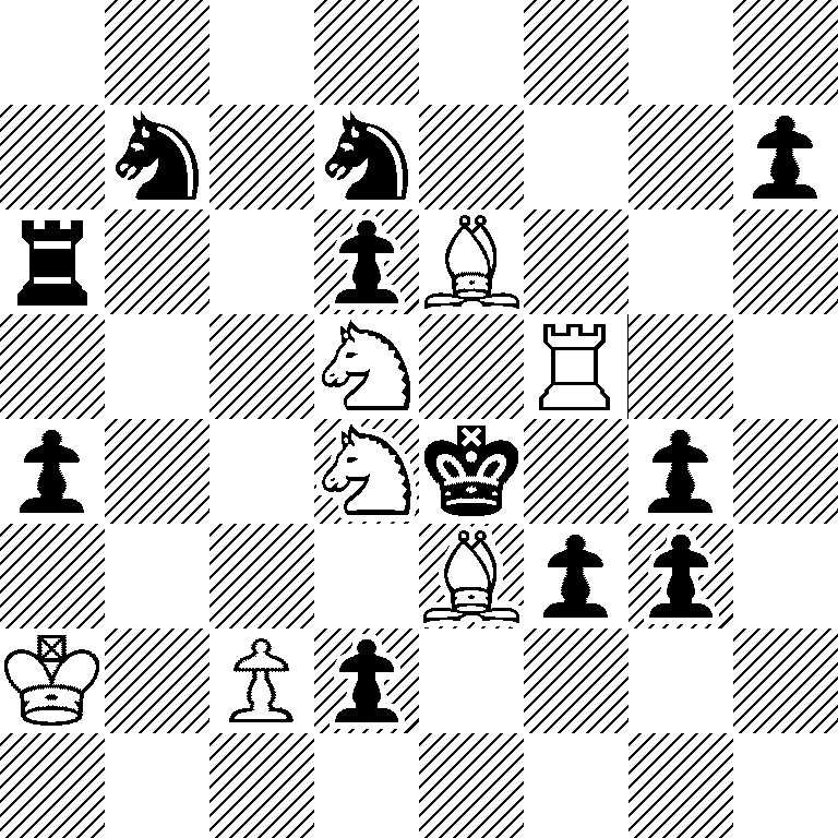 8/1n1n3p/r2pB3/3N1R2/p2Nk1p1/4Bpp1/K1Pp4/8