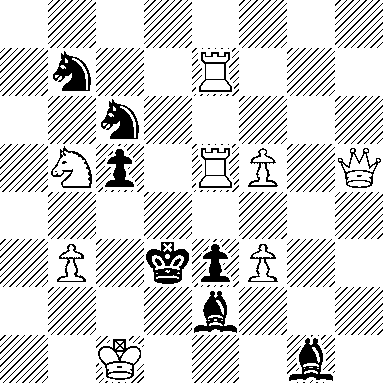 8/1n2R3/2n5/1Np1RP1Q/8/1P1kpP2/4b3/2K3b1