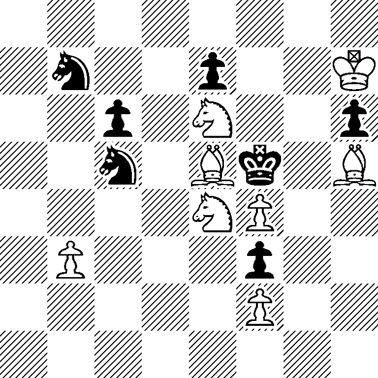 8/1n2p2K/2p1N2p/2n1Bk1B/4NP2/1P3p2/5P2/8