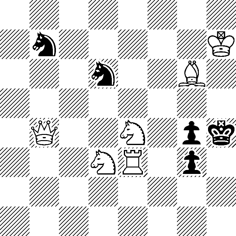 8/1n5K/3n2B1/8/1Q2N1pk/3NR1p1/8/8