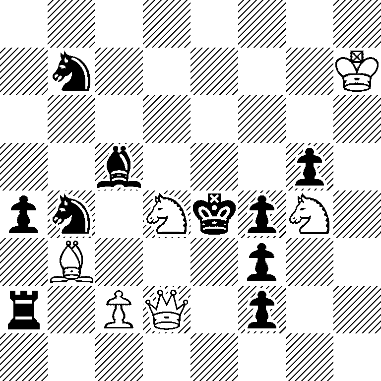 8/1n5K/8/2b3p1/pn1NkpN1/1B3p2/r1PQ1p2/8