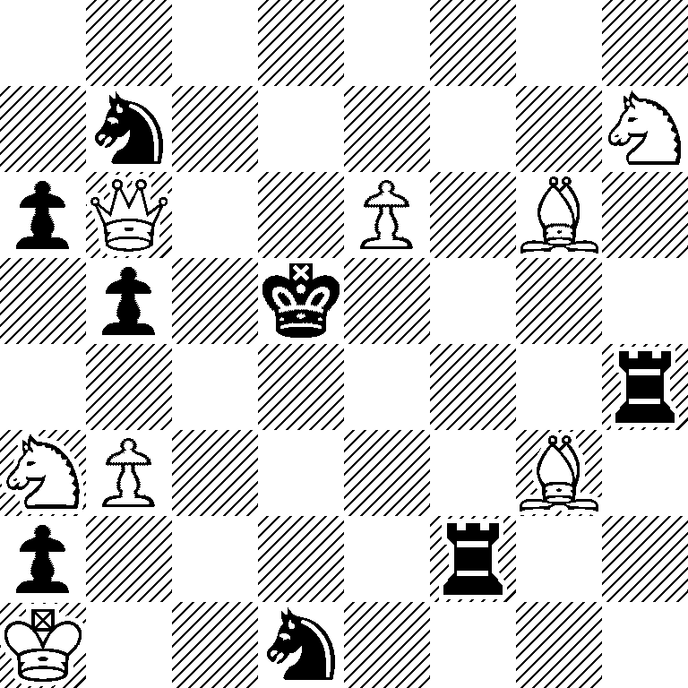8/1n5N/pQ2P1B1/1p1k4/7r/NP4B1/p4r2/K2n4