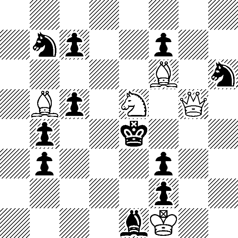 8/1np2p2/5B1n/1Bp1N1Q1/1p2k3/1p3p2/5p2/4bK2