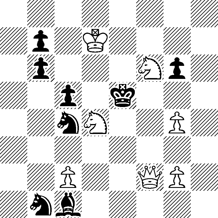 8/1p1K4/1p3Np1/2p1k3/2nN2P1/8/2P2QP1/1nb5