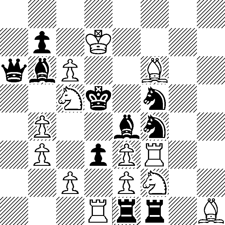 8/1p1K4/qbP2B2/2Nk1n2/1P2bn2/1P1pPR2/2P1PN2/3Rrr1B