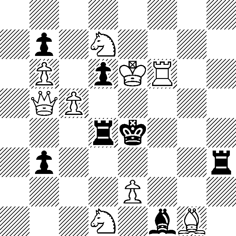 8/1p1N4/1P1pKR2/1QP5/3rk3/1p5r/4P3/3N1bB1