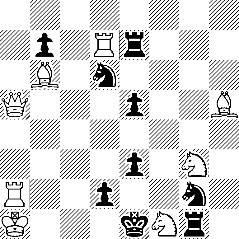8/1p1Rr3/1B1n4/Q3p2B/8/4p1N1/R2p2n1/K3kNr1