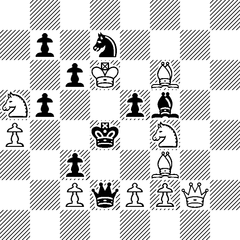 8/1p1n4/2pK1B2/Np2pb2/P2k1N2/2p2B2/2PqPPQ1/8