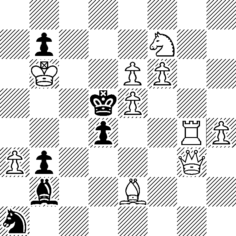 8/1p3N2/1K2PP2/3kP3/3p2RP/Pp4Q1/1b2B3/n7