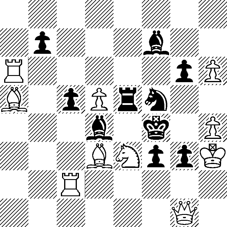 8/1p3b2/R5pP/B1pPrn2/3b1k1P/3BNppK/2R5/6Q1