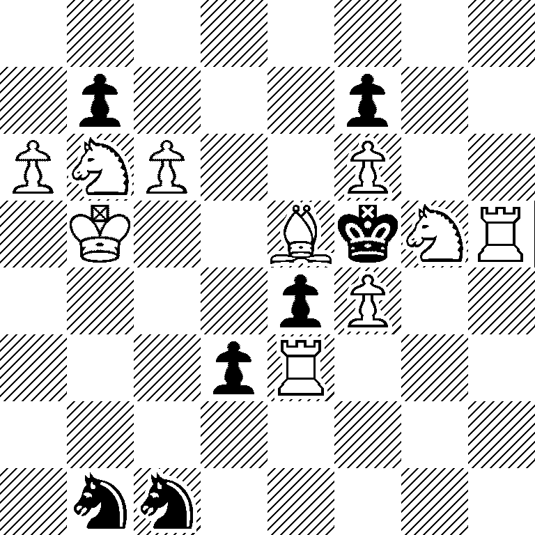 8/1p3p2/PNP2P2/1K2BkNR/4pP2/3pR3/8/1nn5