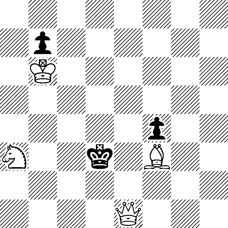 8/1p6/1K6/8/5p2/N2k1B2/8/4Q3