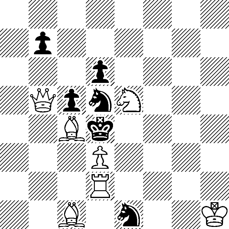 8/1p6/3p4/1QpnN3/2Bk4/3P4/3R4/2B1n2K