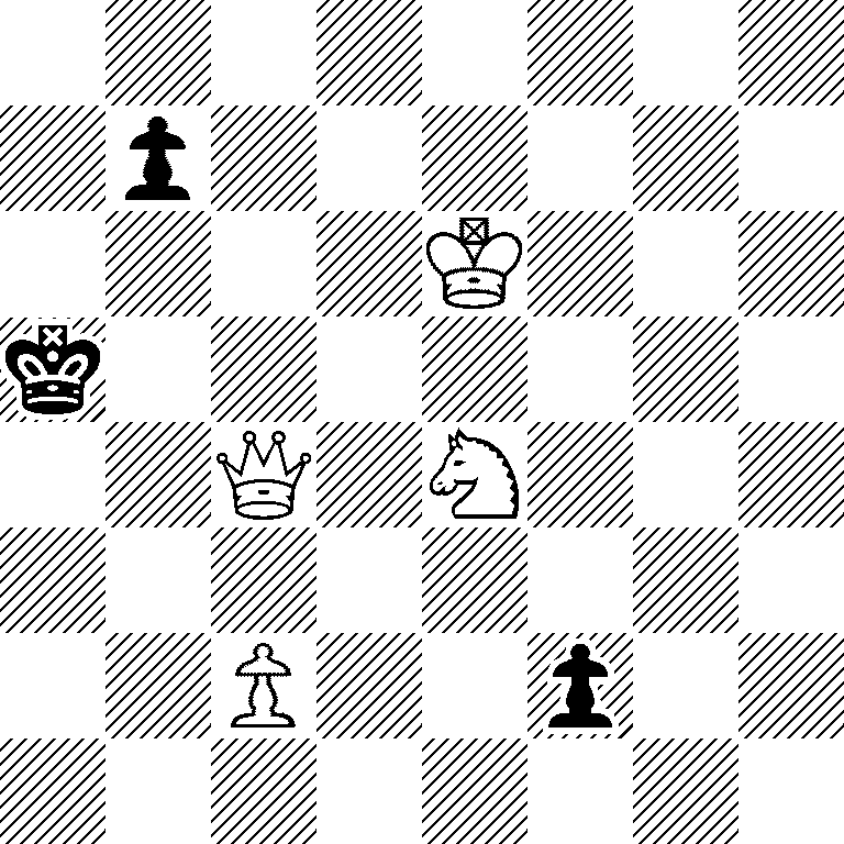 8/1p6/4K3/k7/2Q1N3/8/2P2p2/8