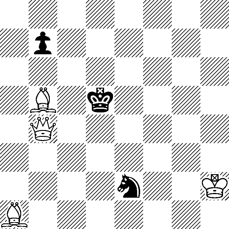 8/1p6/8/1B1k4/1Q6/8/4n2K/B7