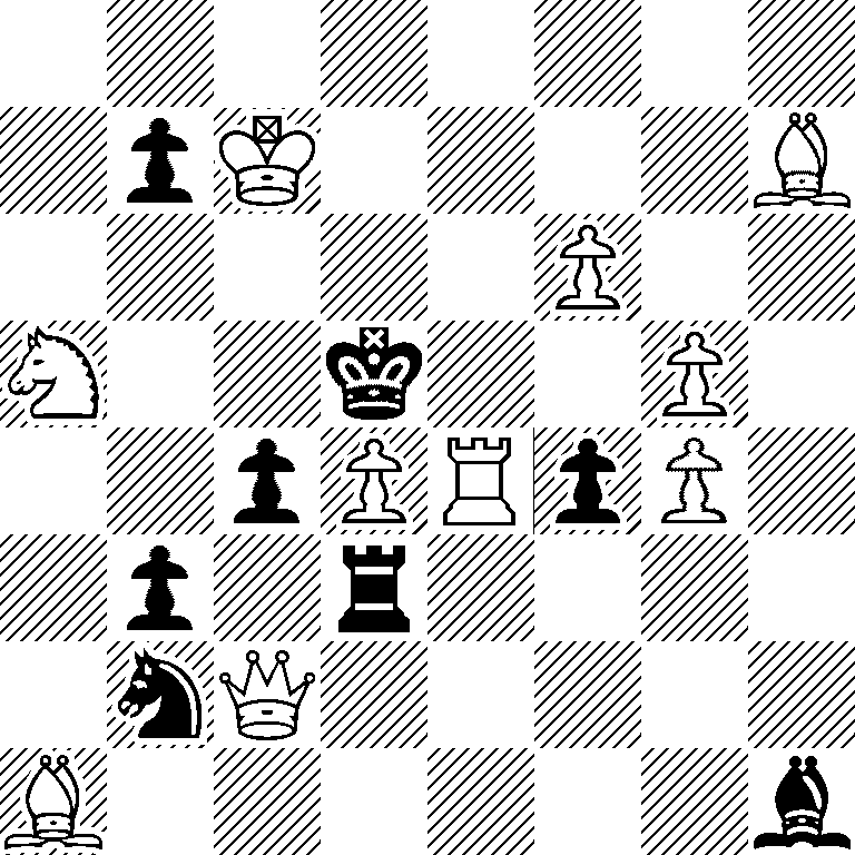 8/1pK4B/5P2/N2k2P1/2pPRpP1/1p1r4/1nQ5/B6b