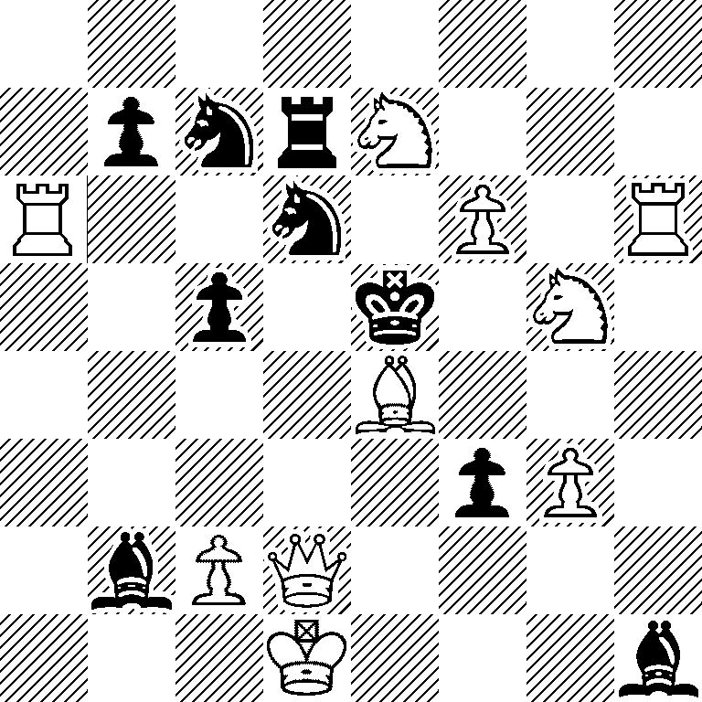 8/1pnrN3/R2n1P1R/2p1k1N1/4B3/5pP1/1bPQ4/3K3b