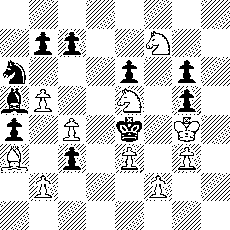8/1pp2N2/n3p1p1/bP2N1p1/p1P1k1K1/B1p1P1P1/1P3P2/8