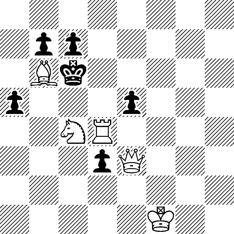 8/1pp5/1Bk5/p3p3/2NR4/3pQ3/8/5K2