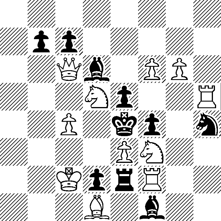8/1pp5/2Qb1PP1/3Np2R/2P1kp1n/4PN2/2KprR2/3B1b2